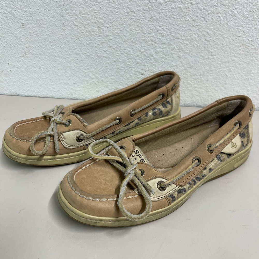 Sperry TopSider Angelfish Brown Leopard Boat Shoes
